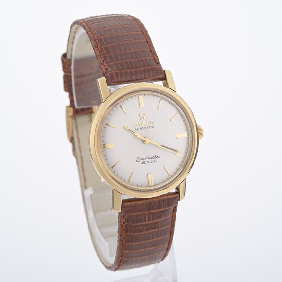 Omega Seamaster Deville 14k Yellow Gold Cal. 670 White Dial 31.5mm Watch - Picture 3 of 10